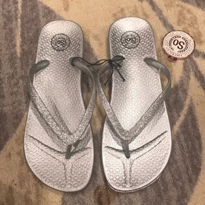 Glitter flip flops